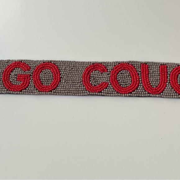 Washington State University-Go Cougs beaded purse strap WSU WAZZU - Picture 4 of 4